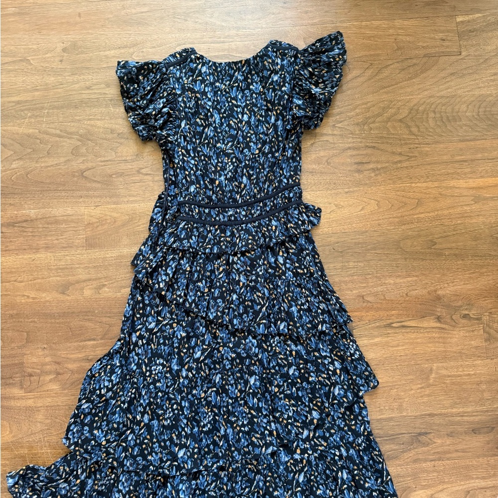 ULLA Johnson Elegant Blue Floral Women's Dress - Picture 4 of 4